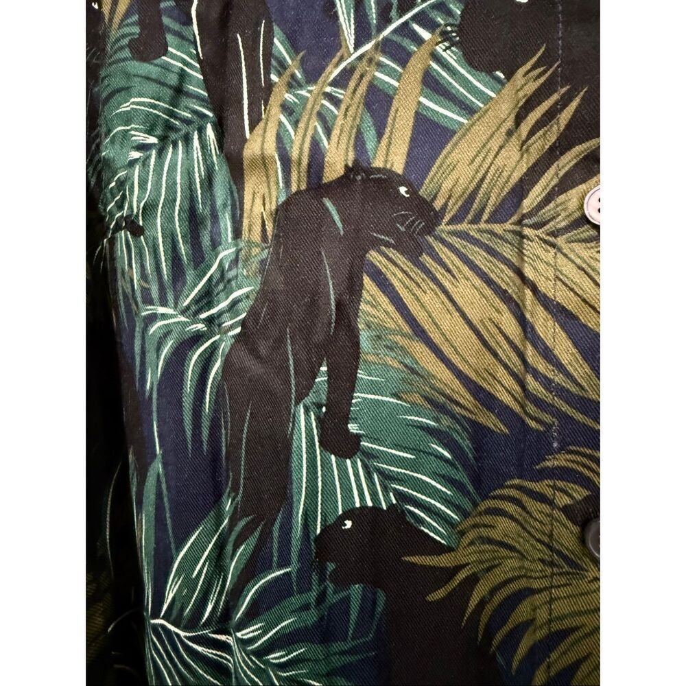 Boden long-sleeve midi shirt dress panthers tropical print size 6R - Picture 5 of 10